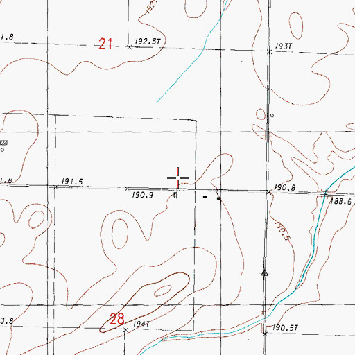Topographic Map of Pleasant View School (historical), IL