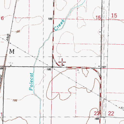 Topographic Map of Pleasant View School (historical), IL