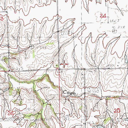 Topographic Map of Pleasant View School (historical), IL