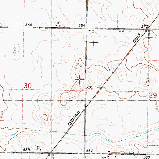Topographic Map of Pleasant View School (historical), IL