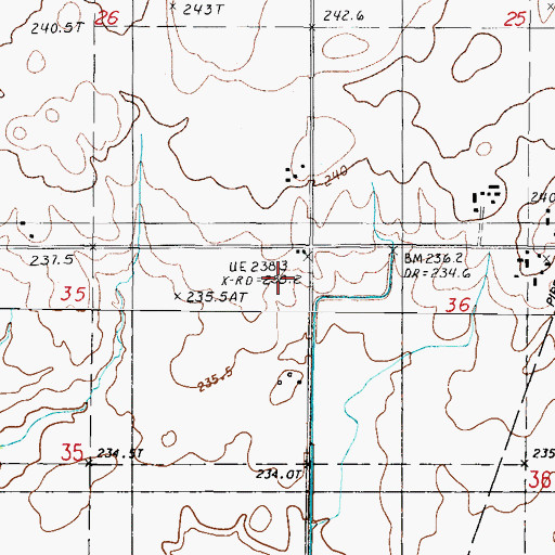 Topographic Map of Pleasant View School (historical), IL