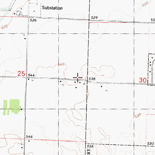 Topographic Map of Pleasant View School (historical), IL