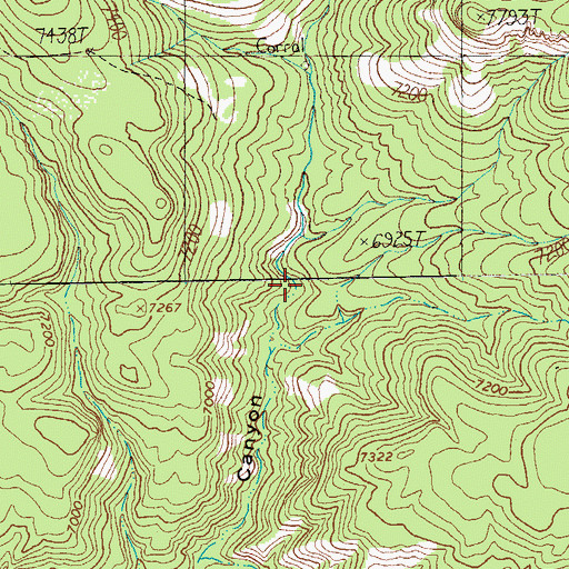 Topographic Map of White Yams Spring, AZ