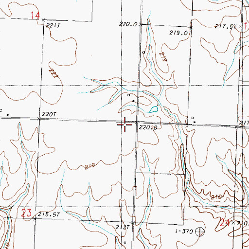 Topographic Map of Pleasant View School (historical), IL