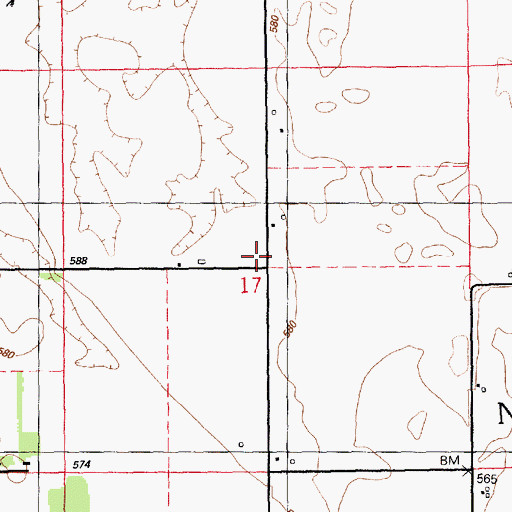 Topographic Map of Pleasant View School, IL