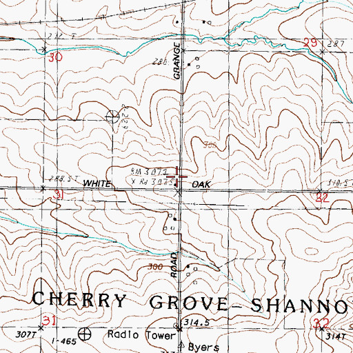 Topographic Map of Pleasant View School (historical), IL