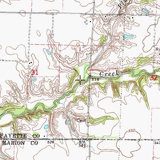 Topographic Map of Plum Branch, IL