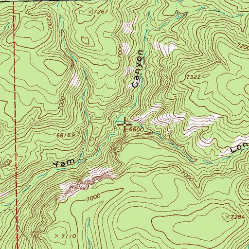 Topographic Map of Yam Spring, AZ