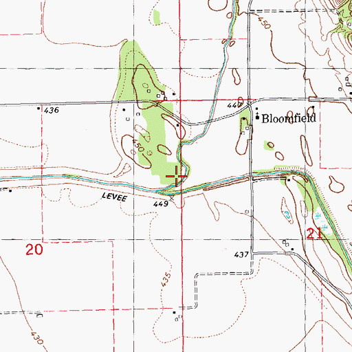 Topographic Map of Plum Creek, IL