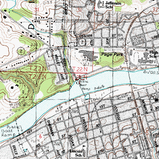Topographic Map of Plum Creek, IL