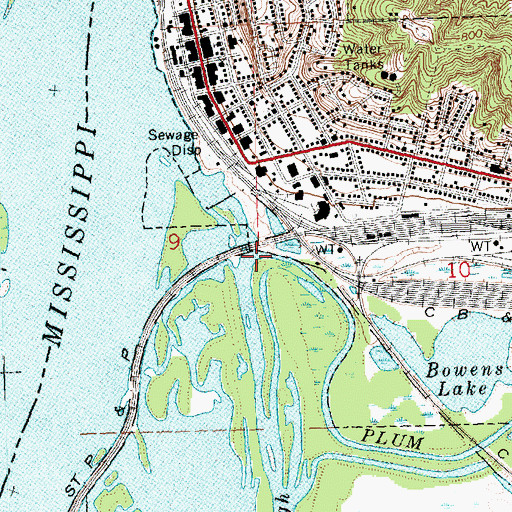 Topographic Map of Plum River, IL