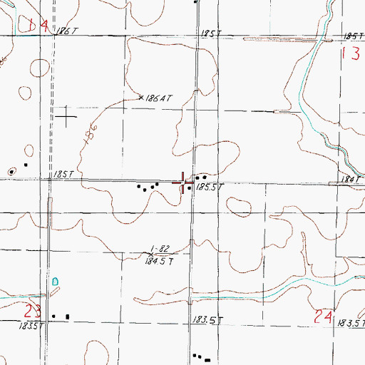 Topographic Map of Point Pleasant School (historical), IL