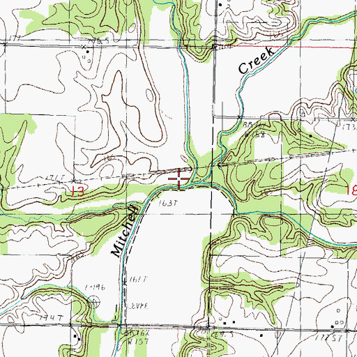 Topographic Map of Polecat Creek, IL