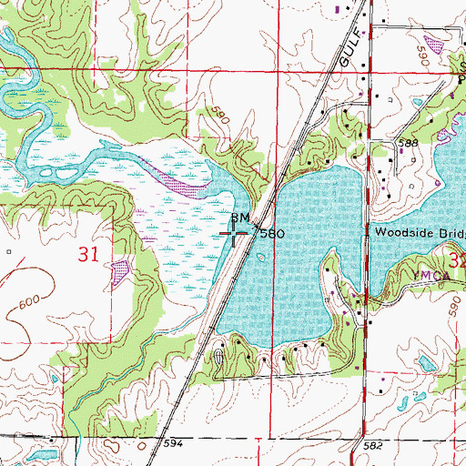 Topographic Map of Polecat Creek, IL