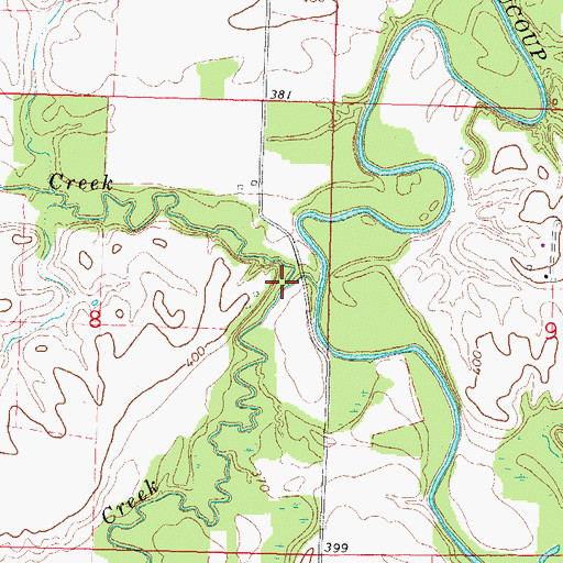 Topographic Map of Pond Creek, IL