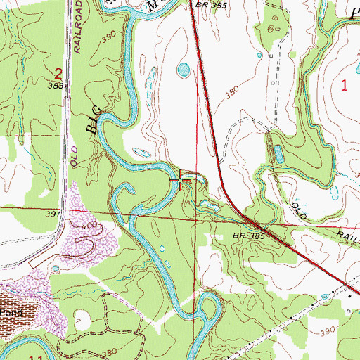 Topographic Map of Pond Creek, IL