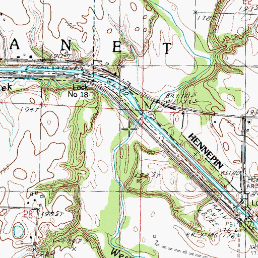 Topographic Map of Pond Creek, IL