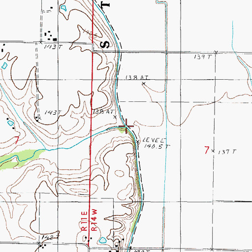 Topographic Map of Pond Grove Creek, IL