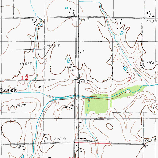 Topographic Map of Pond Grove School (historical), IL