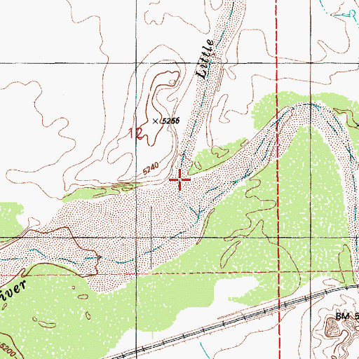 Topographic Map of Little Lithodendron Wash, AZ