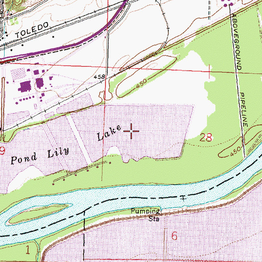 Topographic Map of Pond Lily Lake, IL
