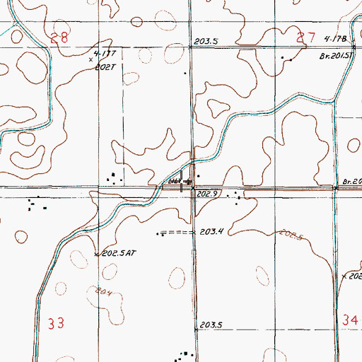 Topographic Map of Pond Lily School (historical), IL