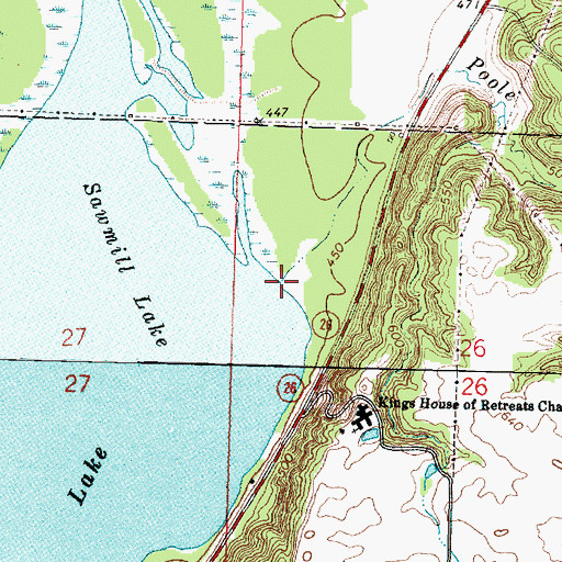 Topographic Map of Poole Creek, IL