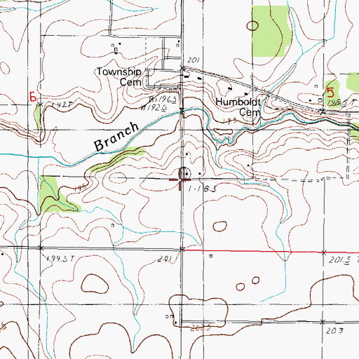 Topographic Map of Poorman School (historical), IL