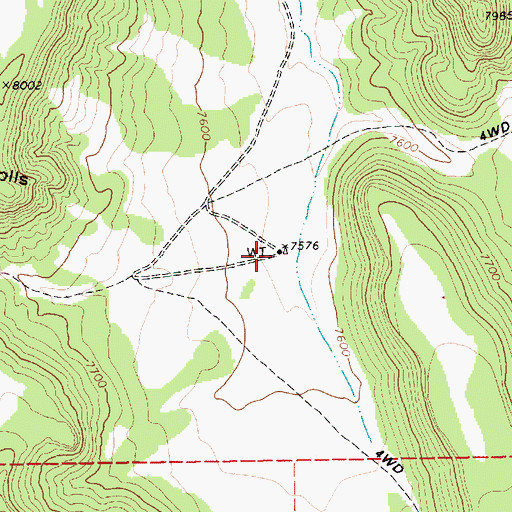 Topographic Map of Loco Knoll Well, AZ