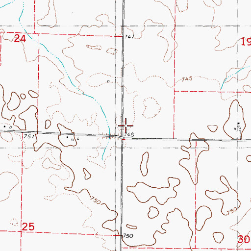 Topographic Map of Popejoy School (historical), IL
