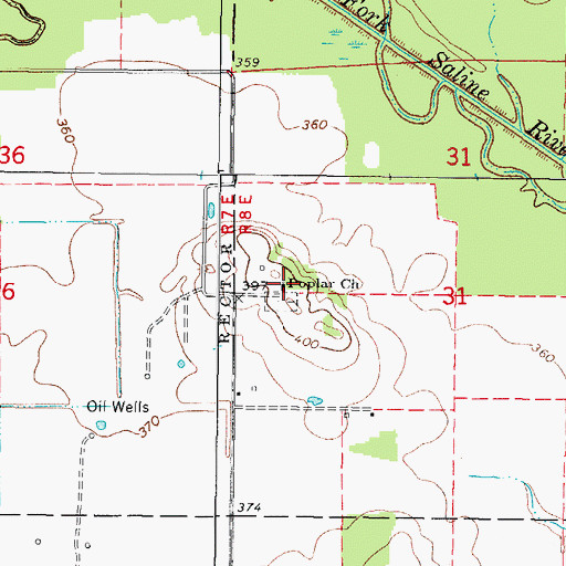 Topographic Map of Poplar Church, IL
