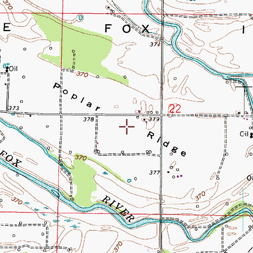 Topographic Map of Poplar Ridge, IL