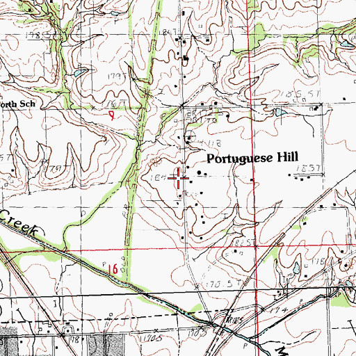 Topographic Map of Portuguese Hill, IL