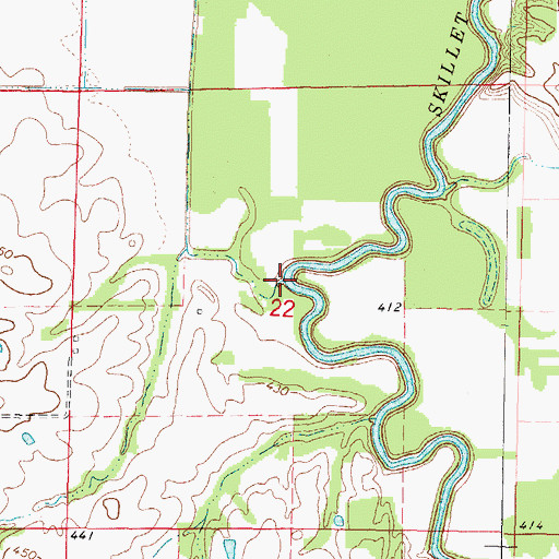 Topographic Map of Possum Creek, IL