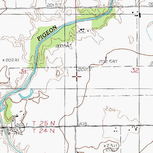 Topographic Map of Possum Trot School (historical), IL