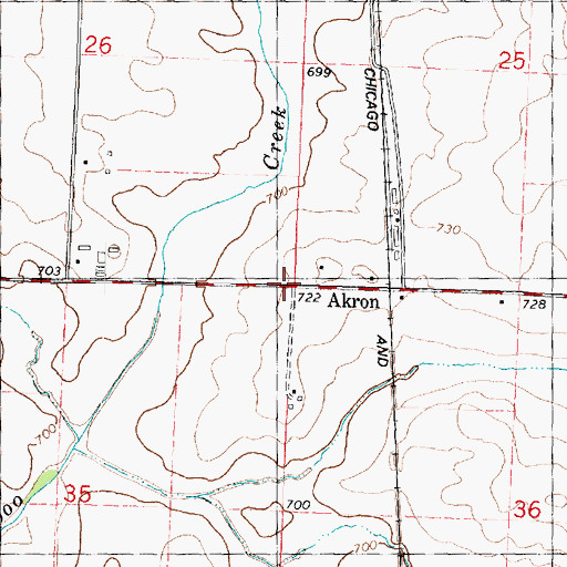 Topographic Map of Potter School (historical), IL