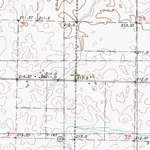 Topographic Map of Powell School (historical), IL