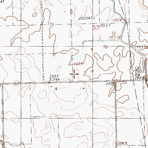 Topographic Map of Prairie Chapel School (historical), IL