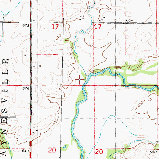 Topographic Map of Prairie Creek, IL