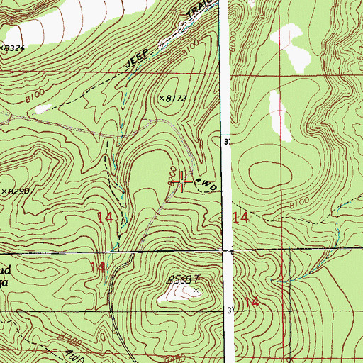 Topographic Map of Cottonwood Tank, AZ
