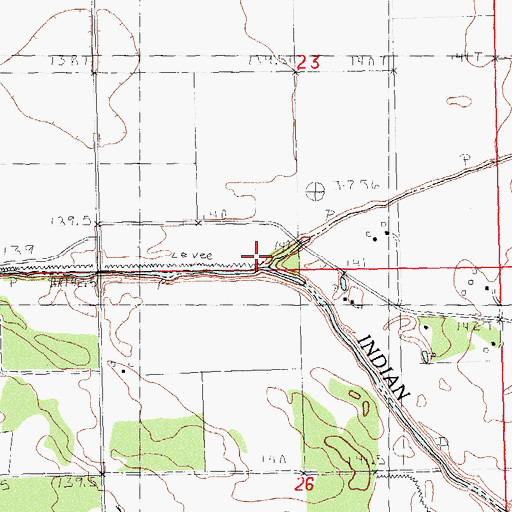 Topographic Map of Prairie Creek, IL