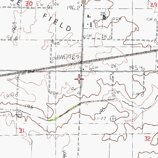 Topographic Map of Prairie Creek School (historical), IL