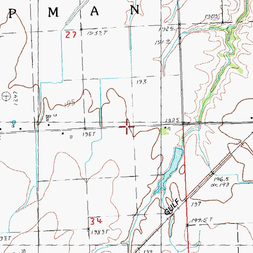 Topographic Map of Prairie Dell School (historical), IL