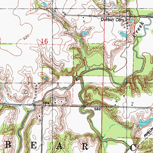 Topographic Map of Prairie Fork, IL