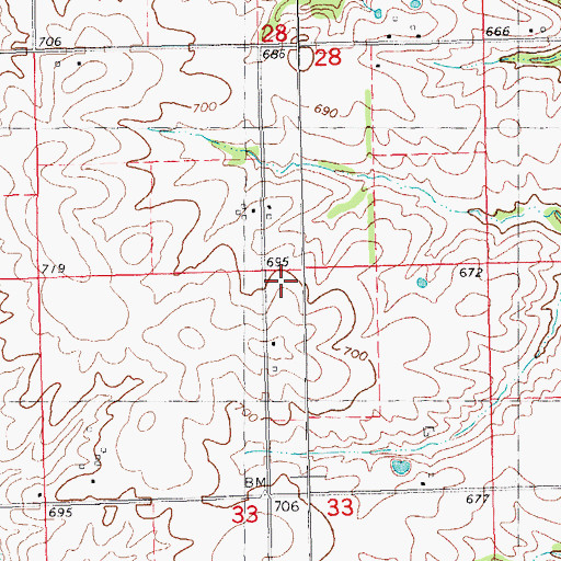 Topographic Map of Prairie School (historical), IL