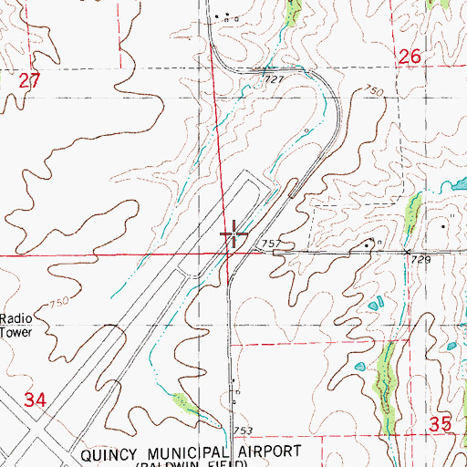 Topographic Map of Prairie School (historical), IL