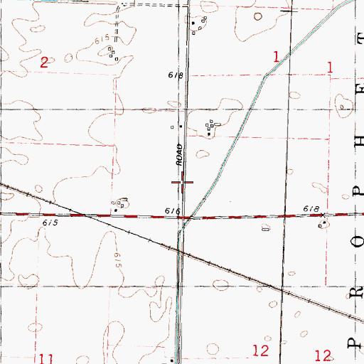 Topographic Map of Prairie School (historical), IL