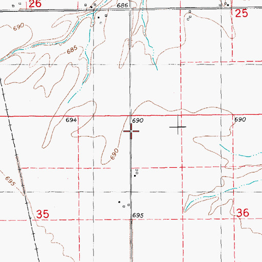 Topographic Map of Prairie View School (historical), IL
