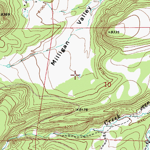 Topographic Map of Section Ten Tank, AZ