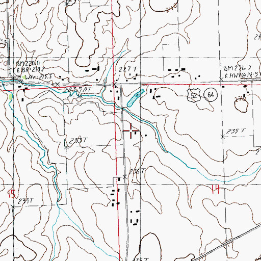 Topographic Map of Preston Prairie School (historical), IL